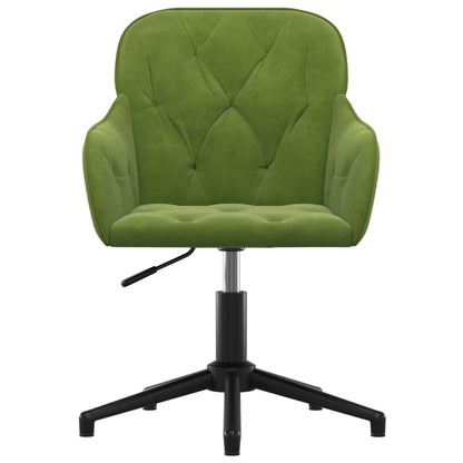 Office chair swivel velvet light green