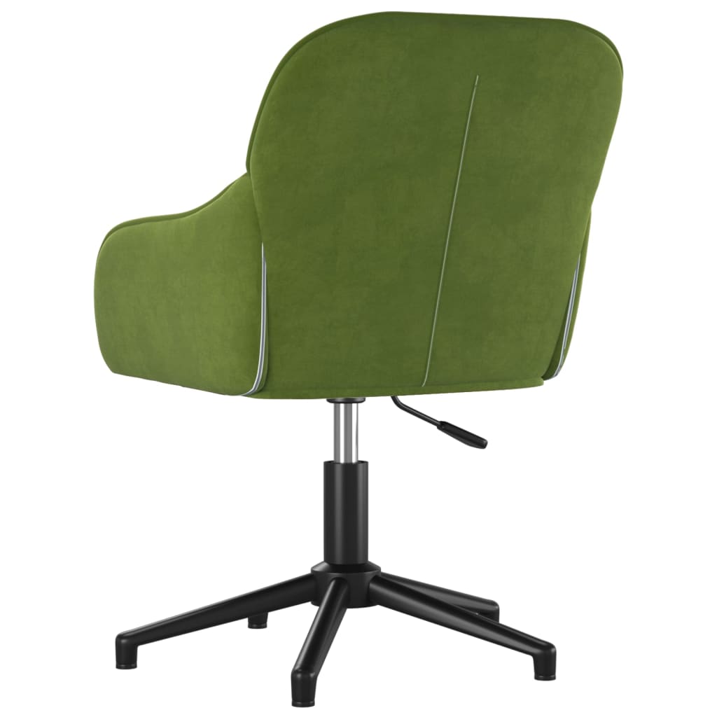 Office chair swivel velvet light green