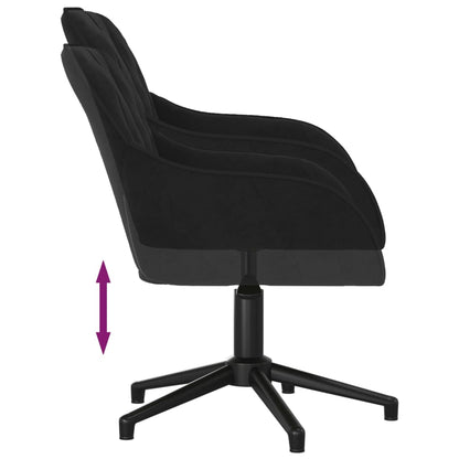 Office chair swivel velvet black