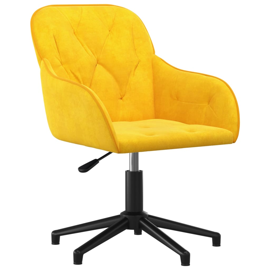 Office chair swivel velvet yellow