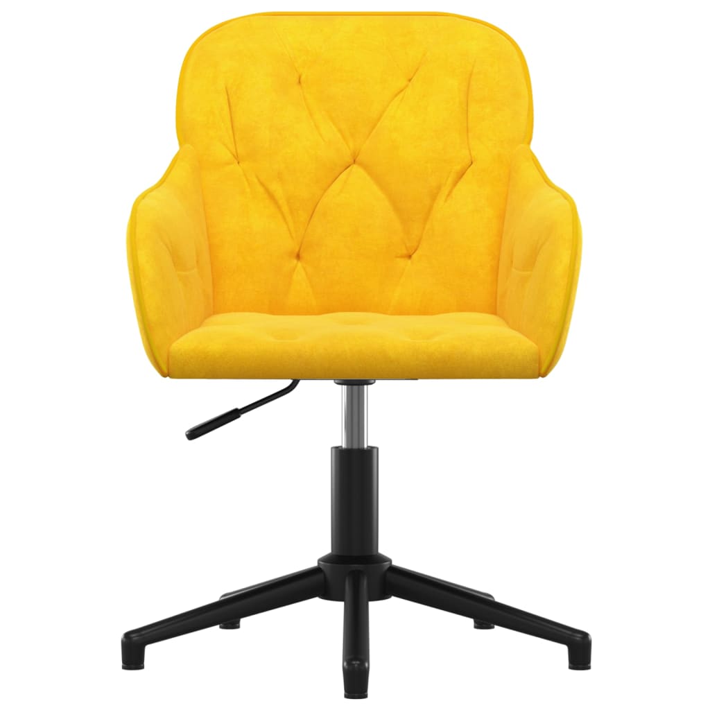 Office chair swivel velvet yellow