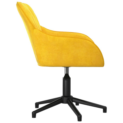 Office chair swivel velvet yellow