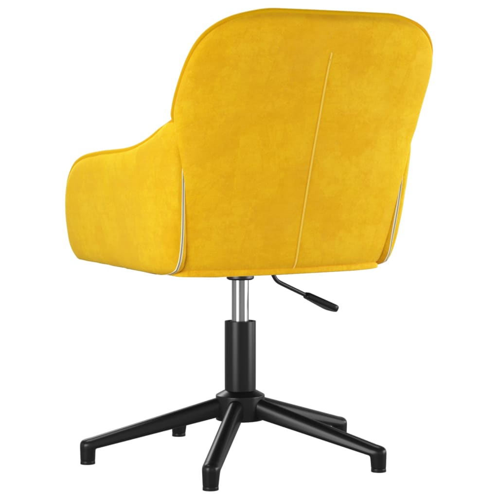 Office chair swivel velvet yellow
