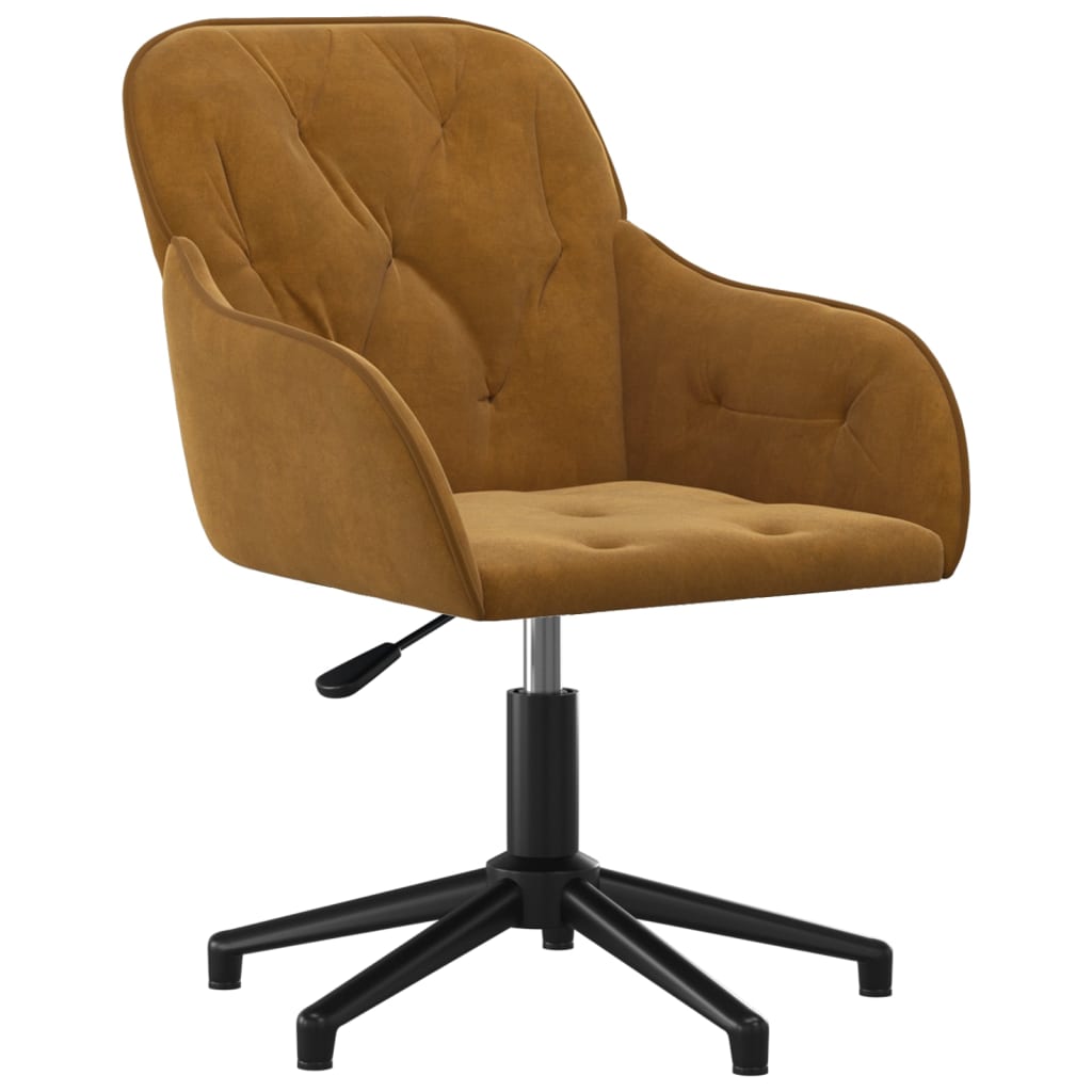 Office chair swivel velvet brown