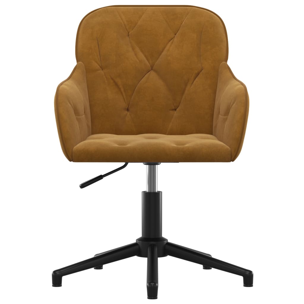 Office chair swivel velvet brown