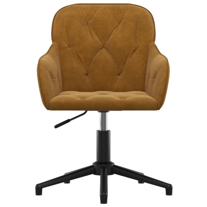 Office chair swivel velvet brown