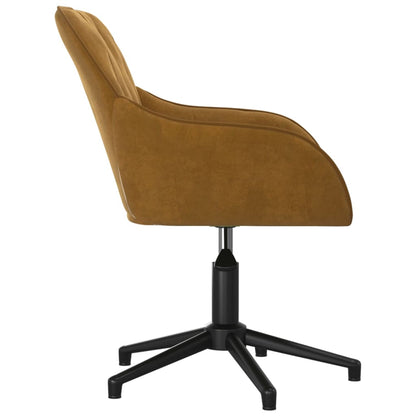 Office chair swivel velvet brown