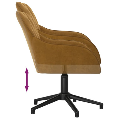 Office chair swivel velvet brown