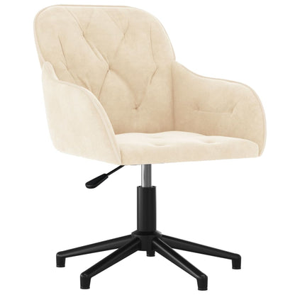 Office chair swivel velvet cream colored