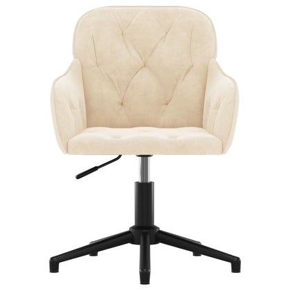 Office chair swivel velvet cream colored