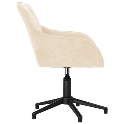 Office chair swivel velvet cream colored