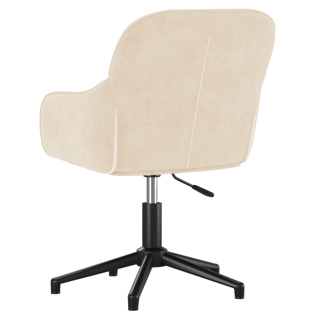 Office chair swivel velvet cream colored