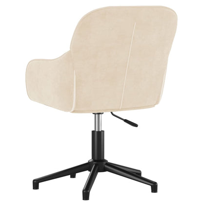 Office chair swivel velvet cream colored