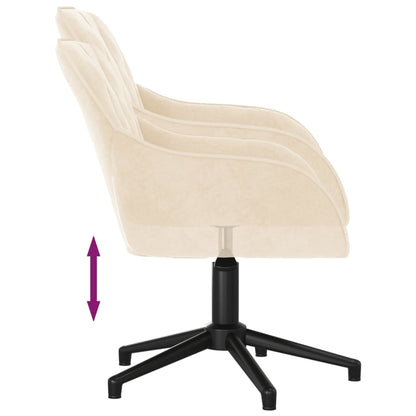 Office chair swivel velvet cream colored