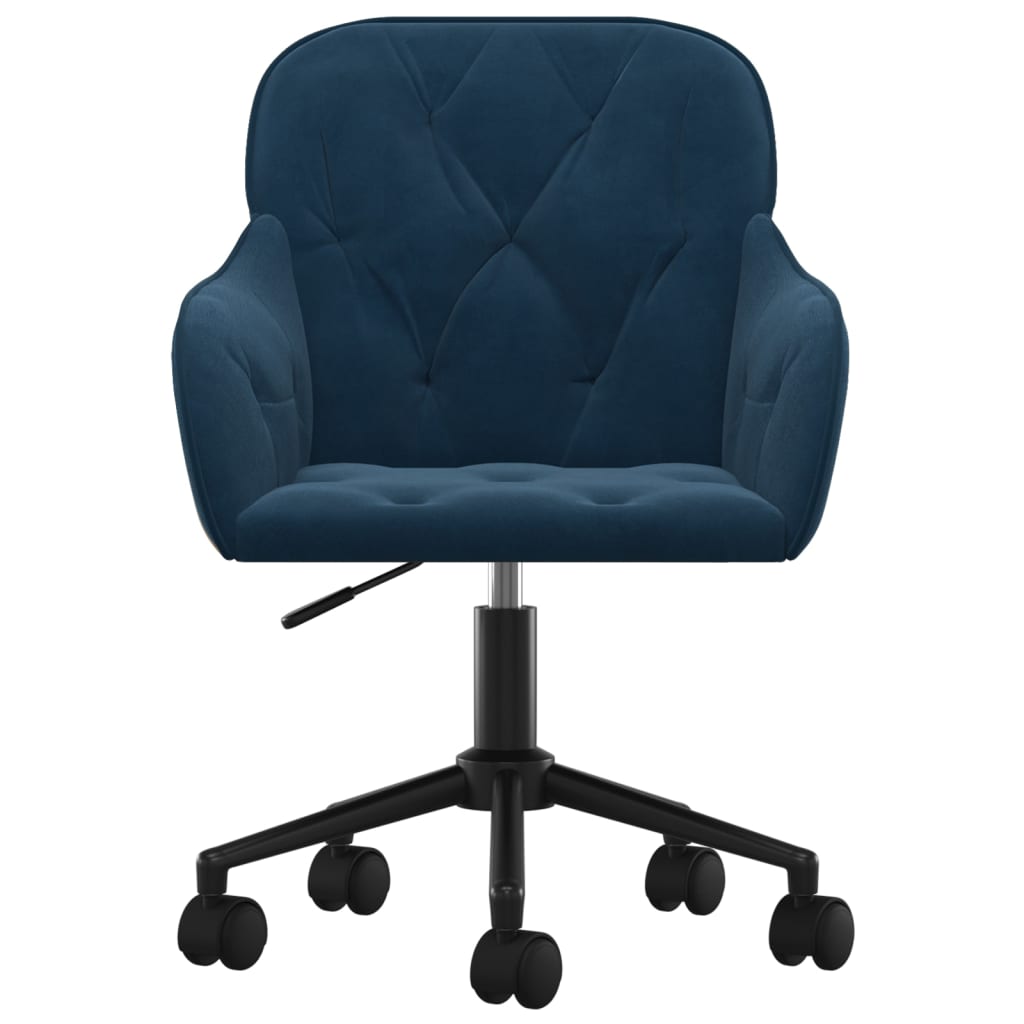 Office chair swivel velvet blue