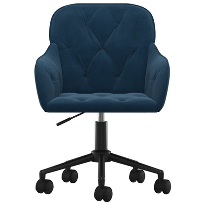 Office chair swivel velvet blue