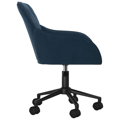 Office chair swivel velvet blue