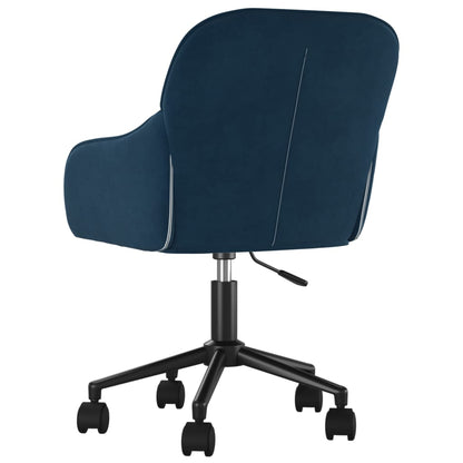 Office chair swivel velvet blue