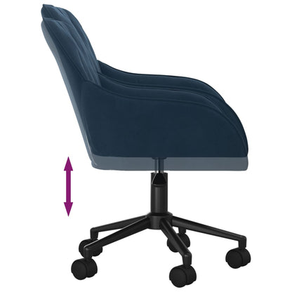 Office chair swivel velvet blue