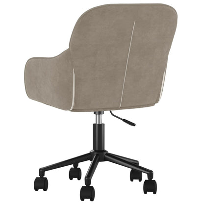 Office chair swivel velvet light gray