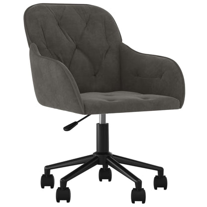 Office chair swivel velvet dark gray