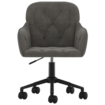 Office chair swivel velvet dark gray