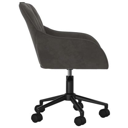 Office chair swivel velvet dark gray