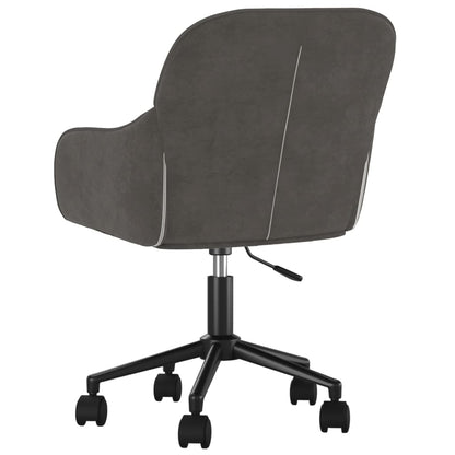Office chair swivel velvet dark gray