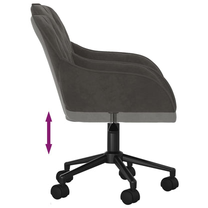 Office chair swivel velvet dark gray