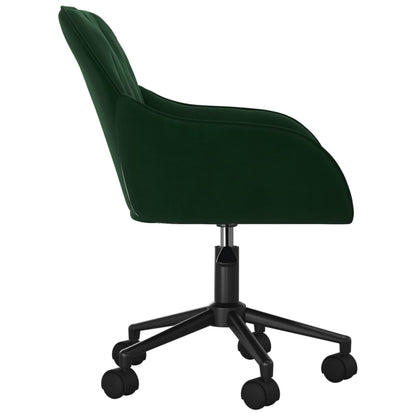 Office chair swivel velvet dark green