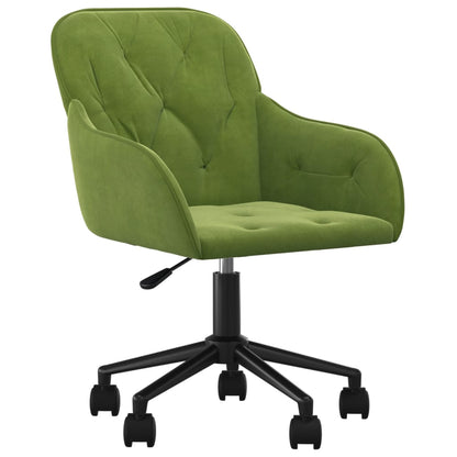 Office chair swivel velvet light green