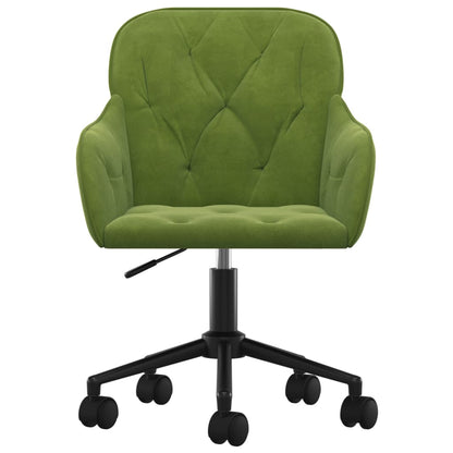 Office chair swivel velvet light green