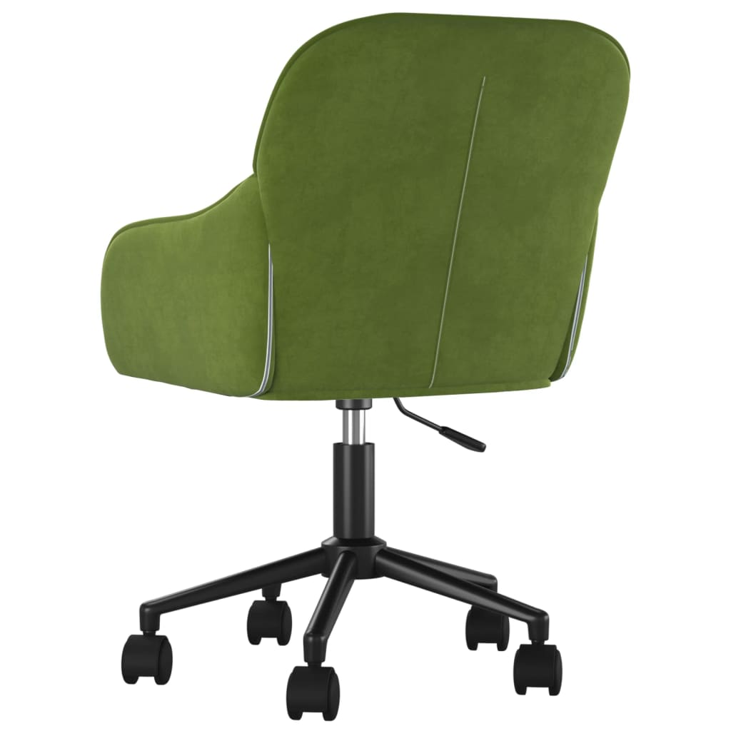 Office chair swivel velvet light green