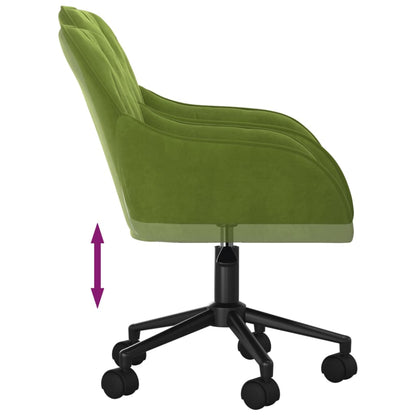 Office chair swivel velvet light green