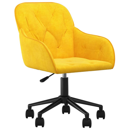 Office chair swivel velvet yellow