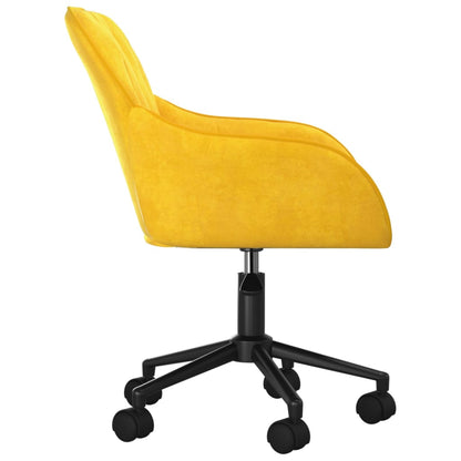 Office chair swivel velvet yellow