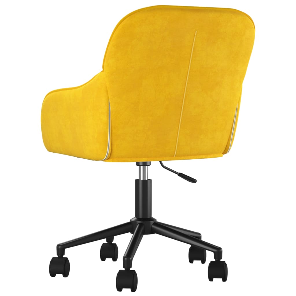 Office chair swivel velvet yellow