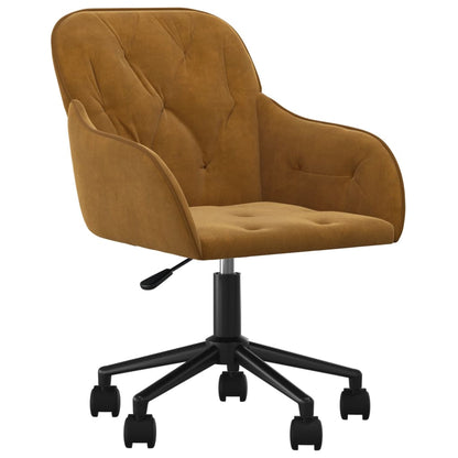 Office chair swivel velvet brown