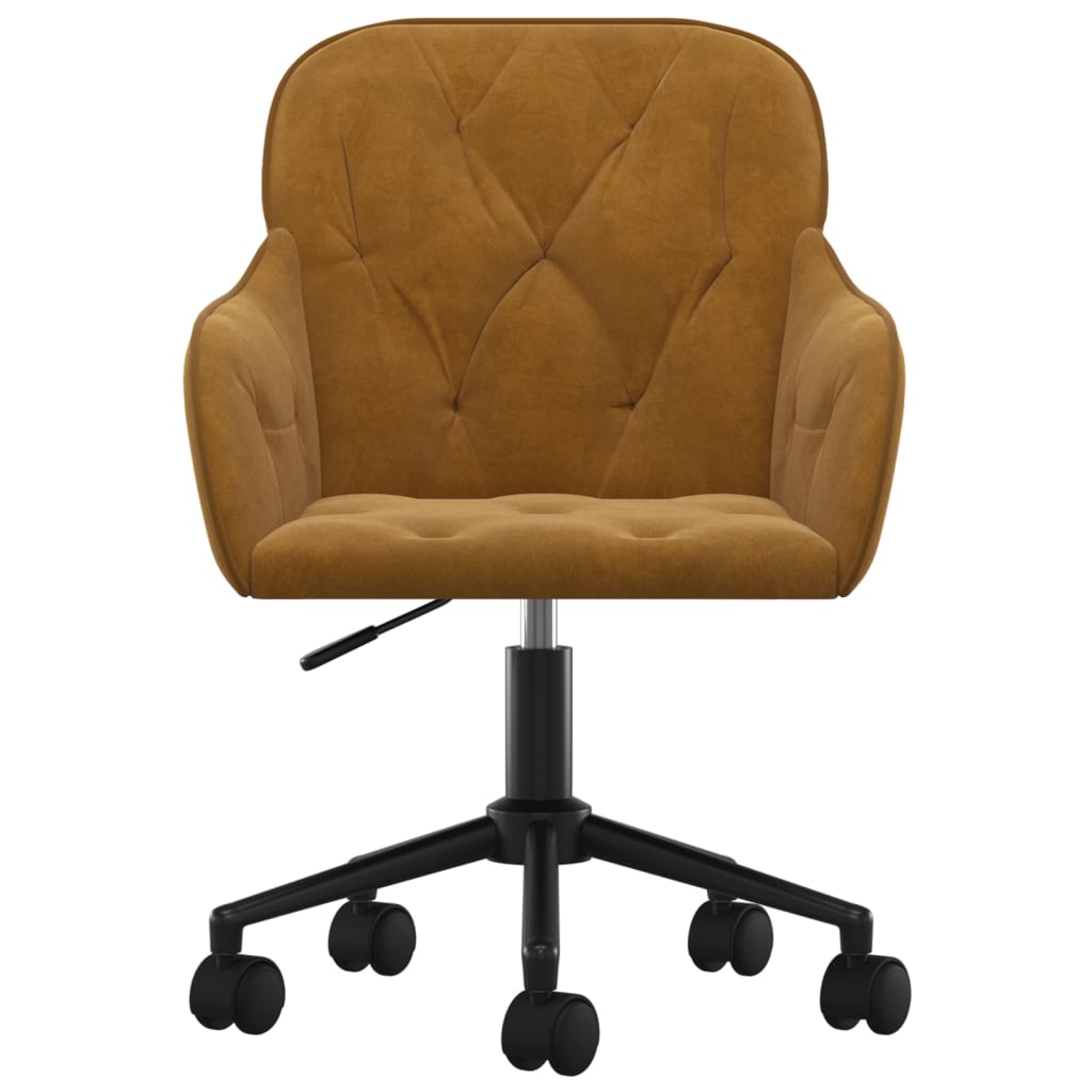 Office chair swivel velvet brown