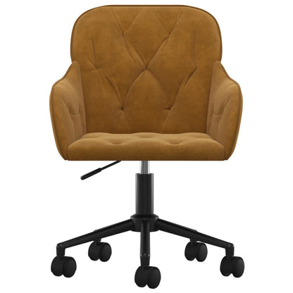 Office chair swivel velvet brown