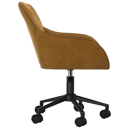 Office chair swivel velvet brown