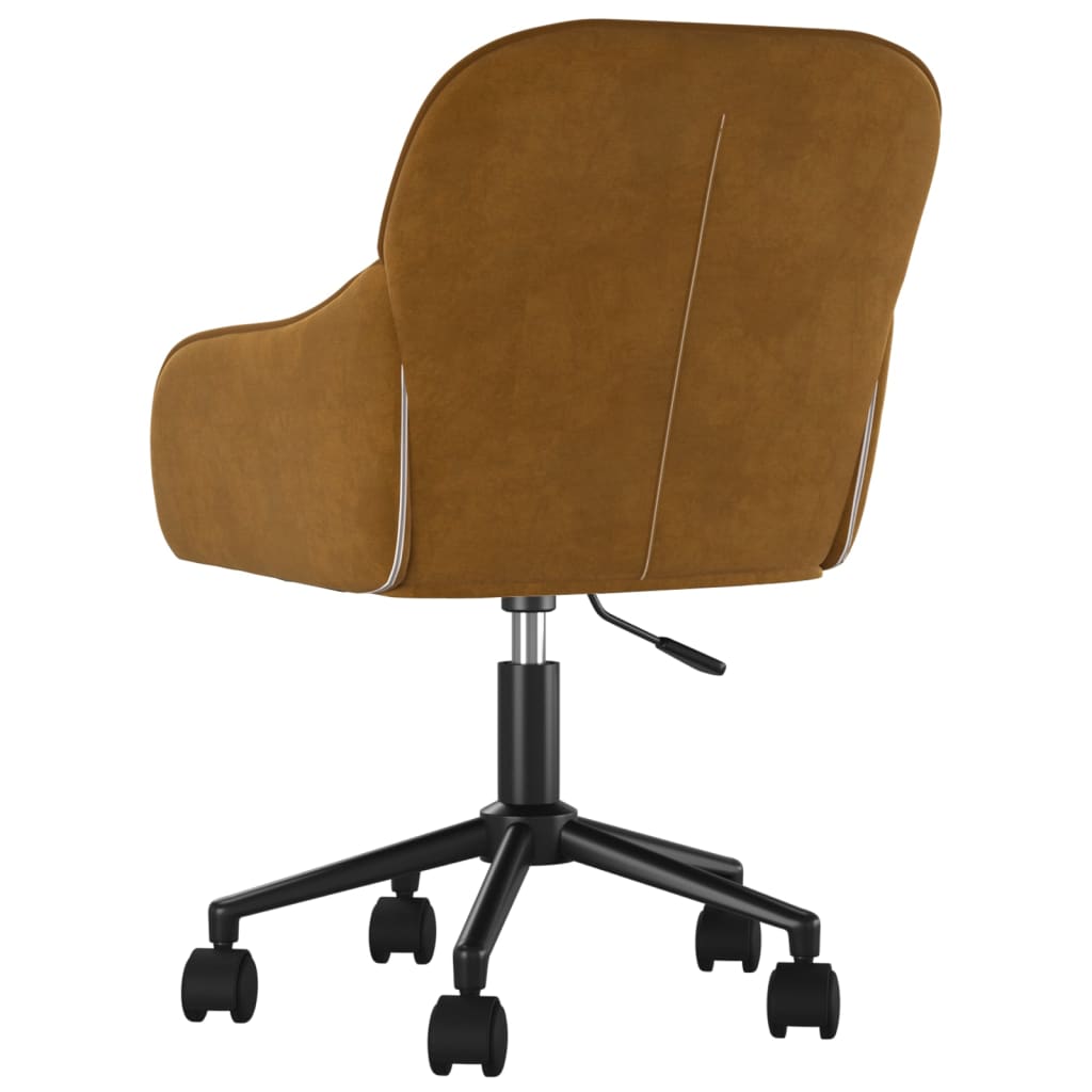 Office chair swivel velvet brown