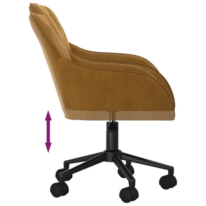 Office chair swivel velvet brown