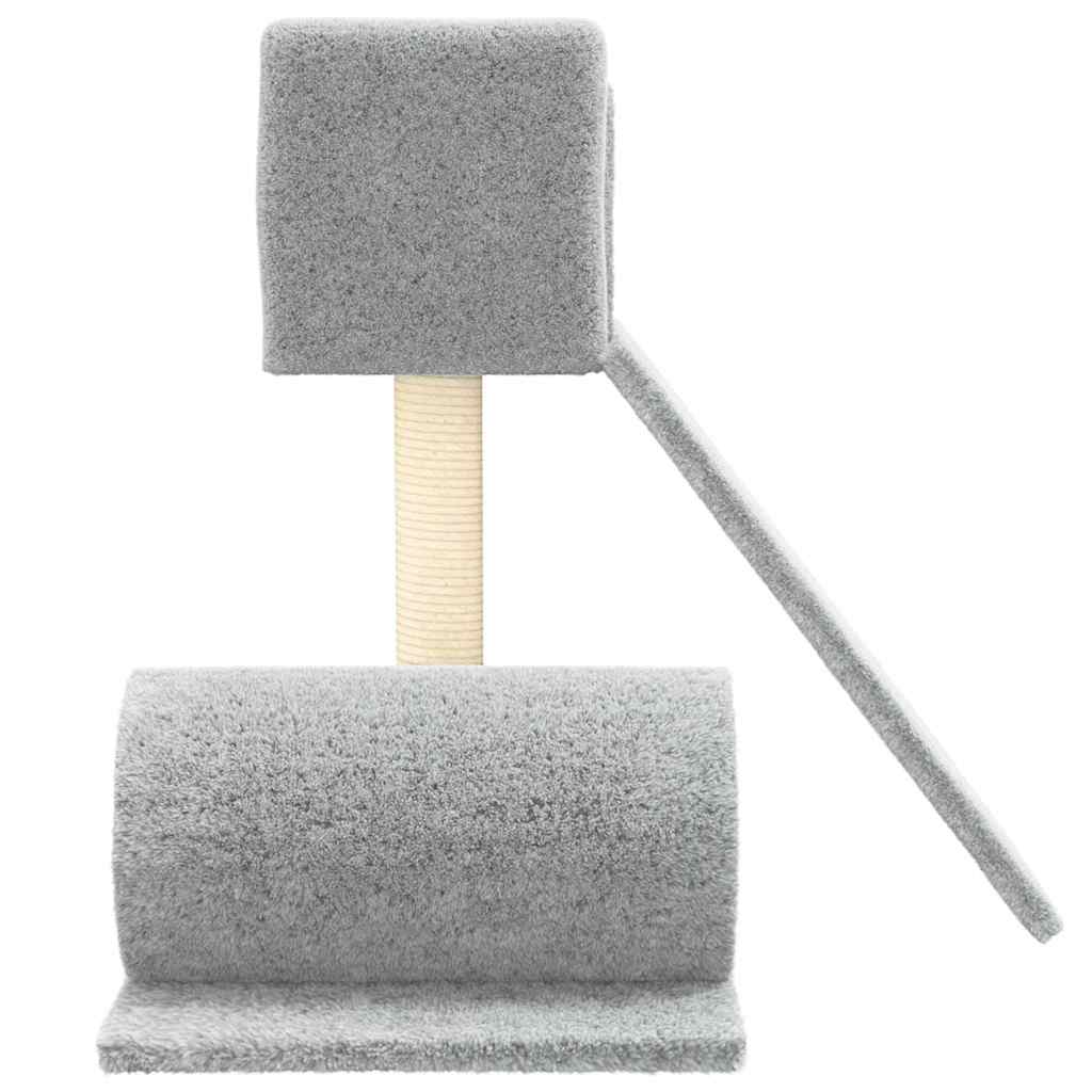 Cat furniture with sisal scratching posts 59 cm light gray