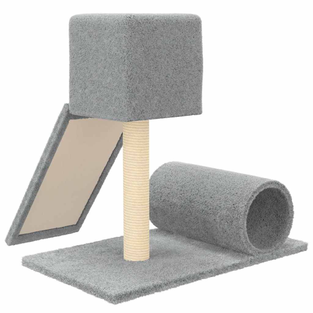 Cat furniture with sisal scratching posts 59 cm light gray