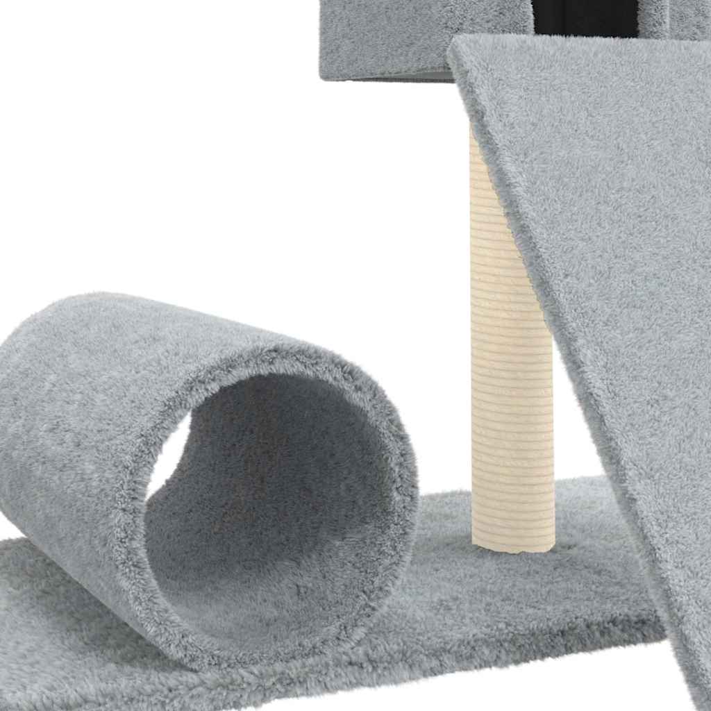 Cat furniture with sisal scratching posts 59 cm light gray