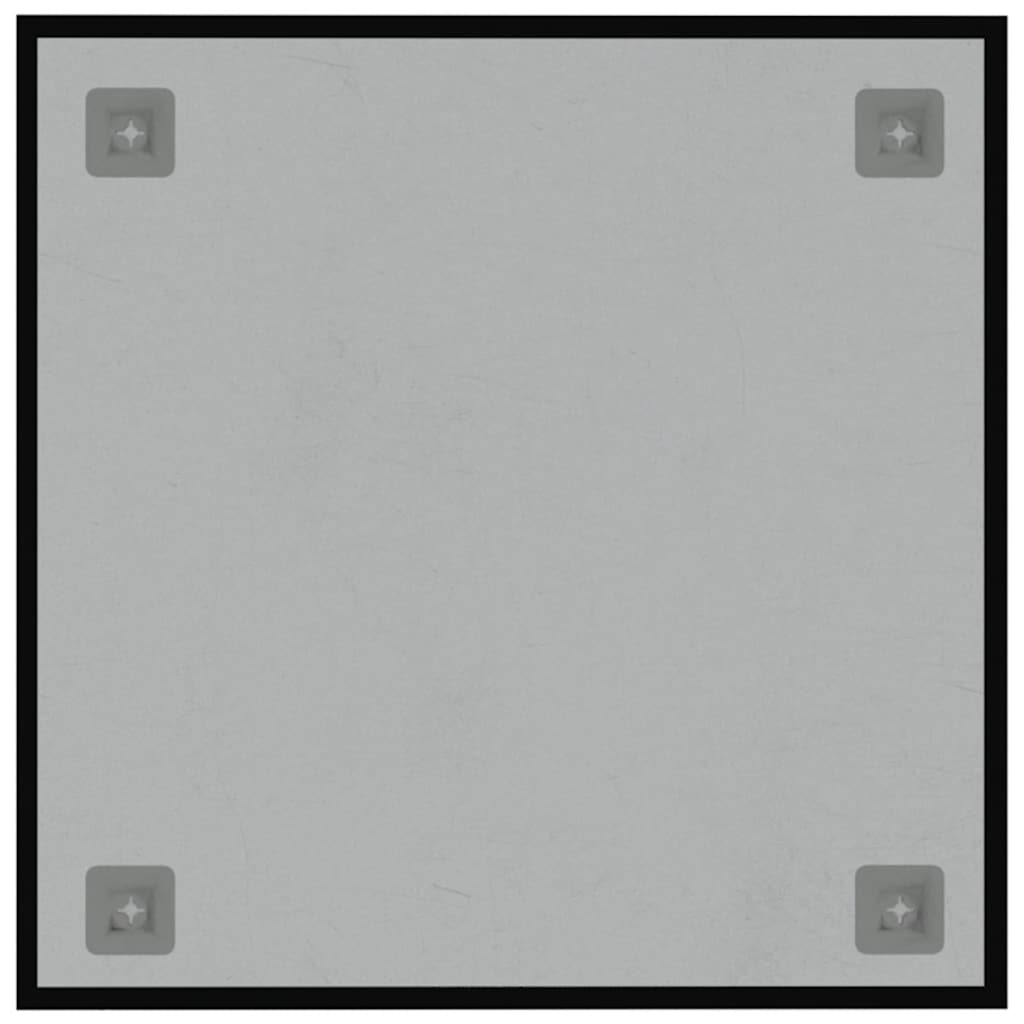 Magneetbord wandgemonteerd 40x40 cm gehard glas zwart
