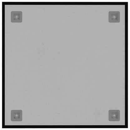 Magneetbord wandgemonteerd 40x40 cm gehard glas zwart