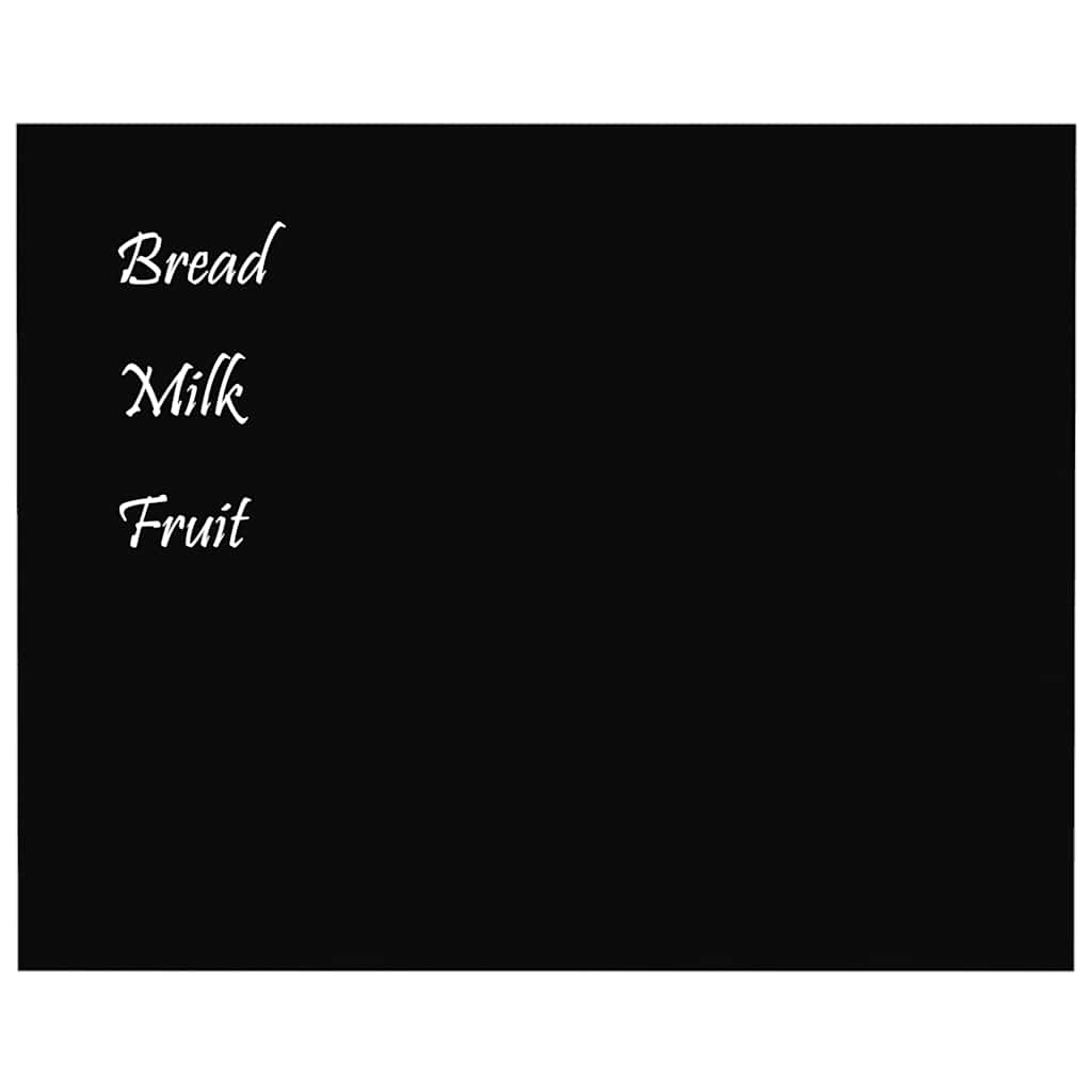 Magneetbord voor aan de wand 50x40 cm gehard glas zwart