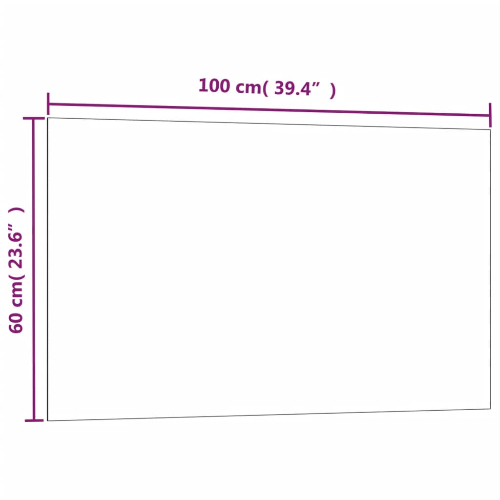 Magneetbord wandgemonteerd 100x60 cm gehard glas wit